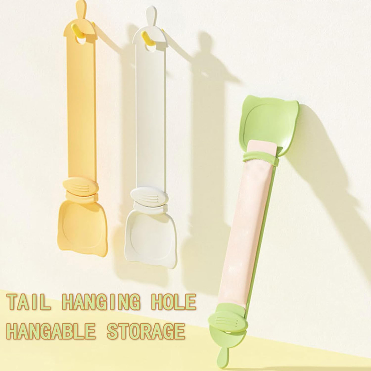 Cat Strip Feeder Food-Grade Cat Wet Treat Dispenser Spoon Easy Cat Food Feeding Spoon Long Handle Cat Strip Squeeze Spoon Dog Fe