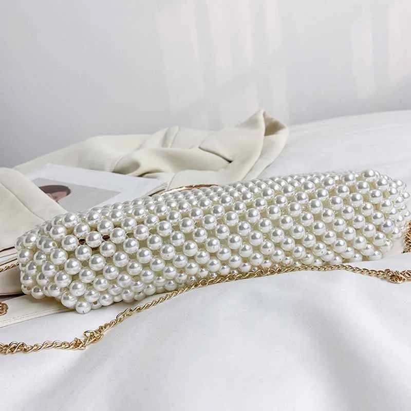 Luxury Pearl Bride Party Evening Clutch Bag Women Wedding Purses and Handbags Shell Small Shoulder Chain White Sac a Main 240903