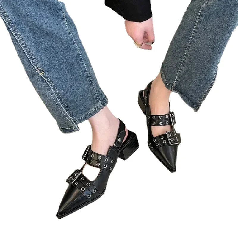 women's sandals summer Ballet flats women Pointed rivet single shoe Platform Women Sandals zapatos de mujer tendencia 2023