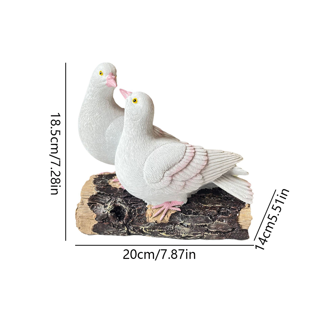 Garden Decorations Resin Dove Statue Home Decor Sculpture Bird Lover Gift