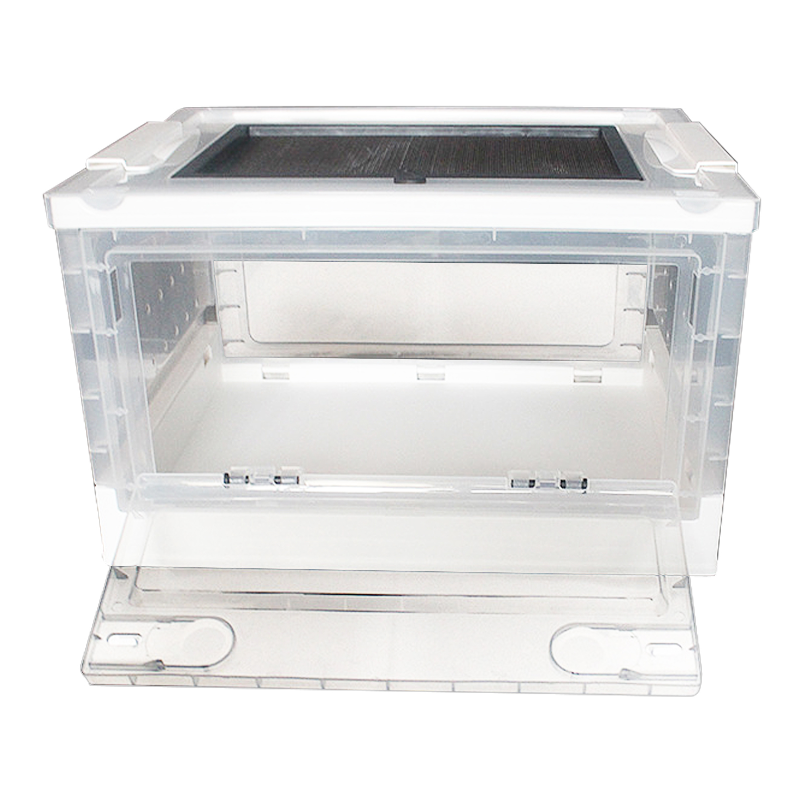 Foldable Small Animal Breeding Box Ventilation Hole Design Transparent Mini Pet Habitat Cage For Hamster Lizard Spider Reptile
