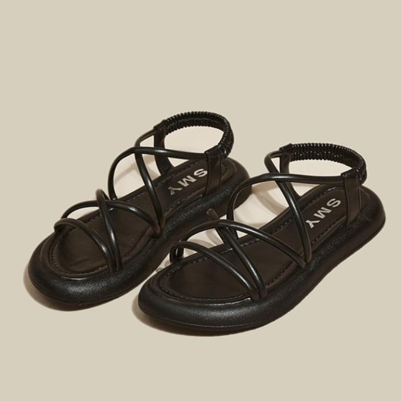 Women Thick 2024 New Summer New Soft Sole Elevated Casual Roman Sandals Small Womens Shoes Sandalias Mujer Sandal 9d69 s