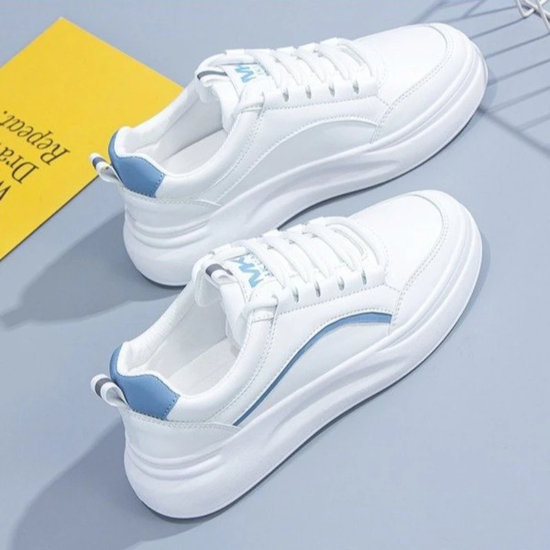 Womens Shoes Daily Lightweight Casual Shoes Comfortable Soft Bottom Sneakers Women Lace Up Flats Zapatillas Mujer