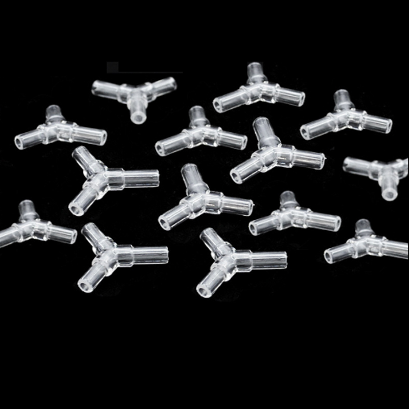 10pcs/lot 4mmPlastic Aquarium Connector 3 ways YShaped Fish Tank Air Pump Accessories Connectors Control Valve Air PipeTubes