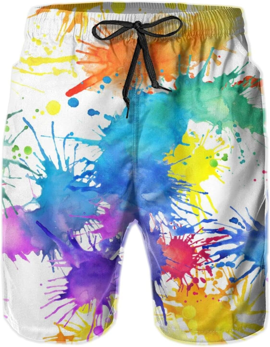 Mens Shorts 3D Printed Pattern Watercolor Printing Swim Trunks Quick Dry Fashion Beach Board Swimwear