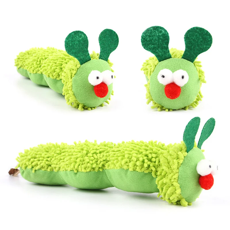 New Pet Supplies Caterpillar Shaped Plush Cat Toy Contains Caip Self Pleasure Boredom Relief Interactive Play