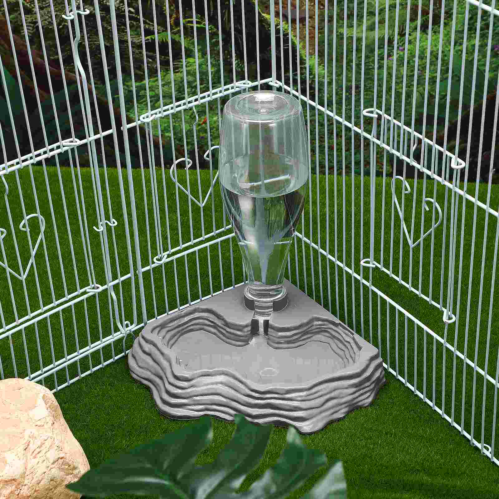 Terrarium Lizard Kennel Reptile Accessories Gecko Food and Water Dish Waterer Animals Dispenser Turtle Bearded Dragon fish Tank