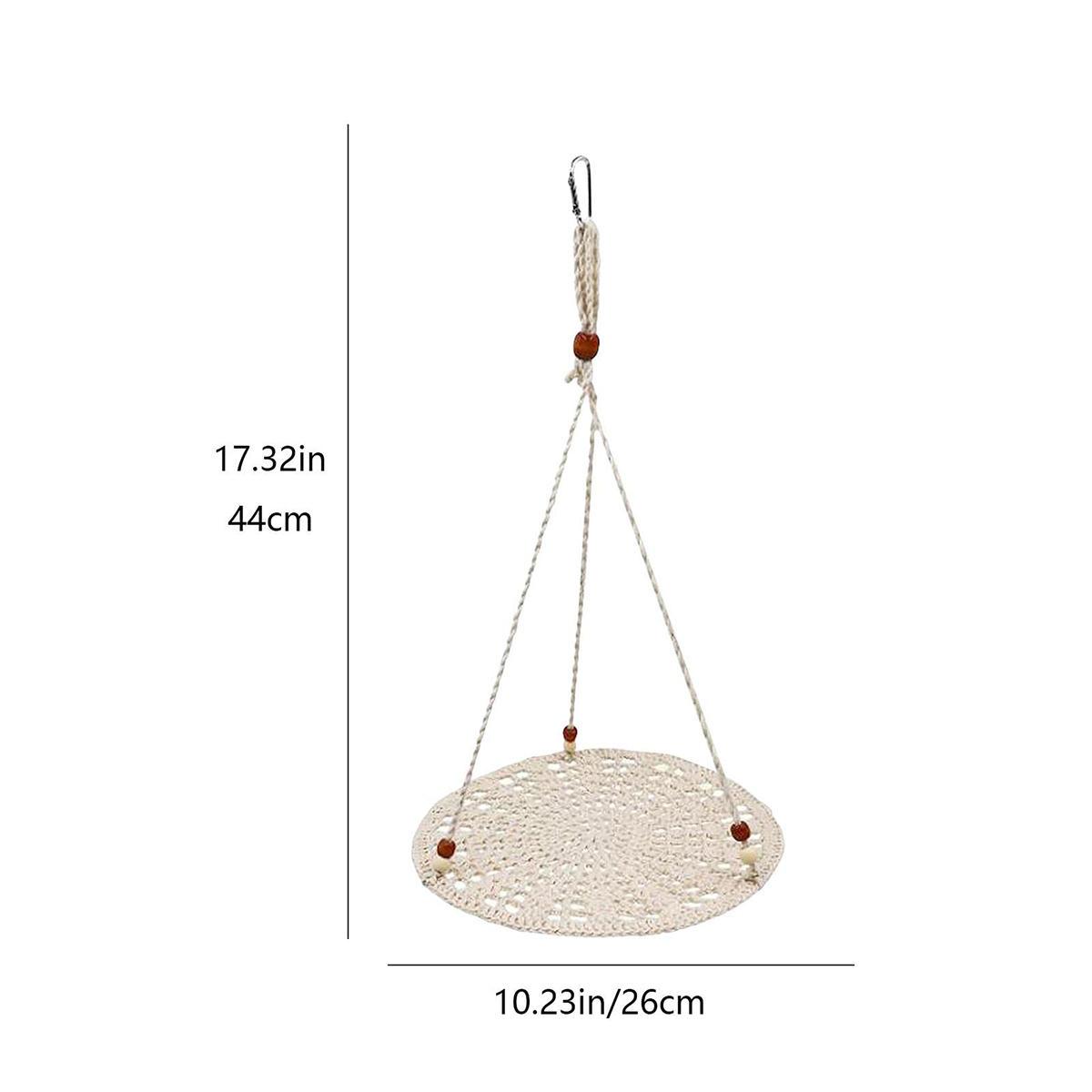 Reptile Lizard Hammock Cotton Ropes Hand Woven Iguana Hamster Swing Toy Round Bearded Dragon Hanging Sleeping Bed Mat