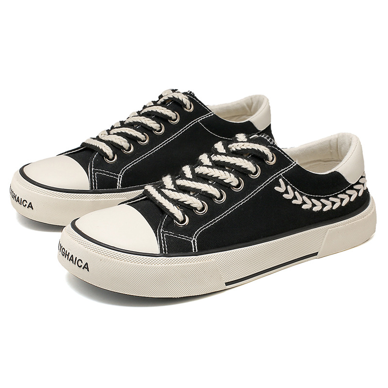 Original Men Sport Shoe 2023 Autumn Classic Canvas Shoe Lace Up Allmatch Board Shoe Men Tennis Shoe Trend Student Men Shoe Tenis