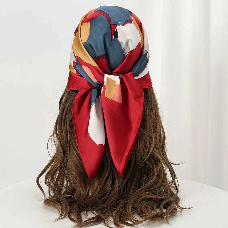 70x70cm 2023 Fashion Luxury Satin Shawl Square Scarf Tie Packaging Collar Scarf Womens Band Bandana Foard X250319