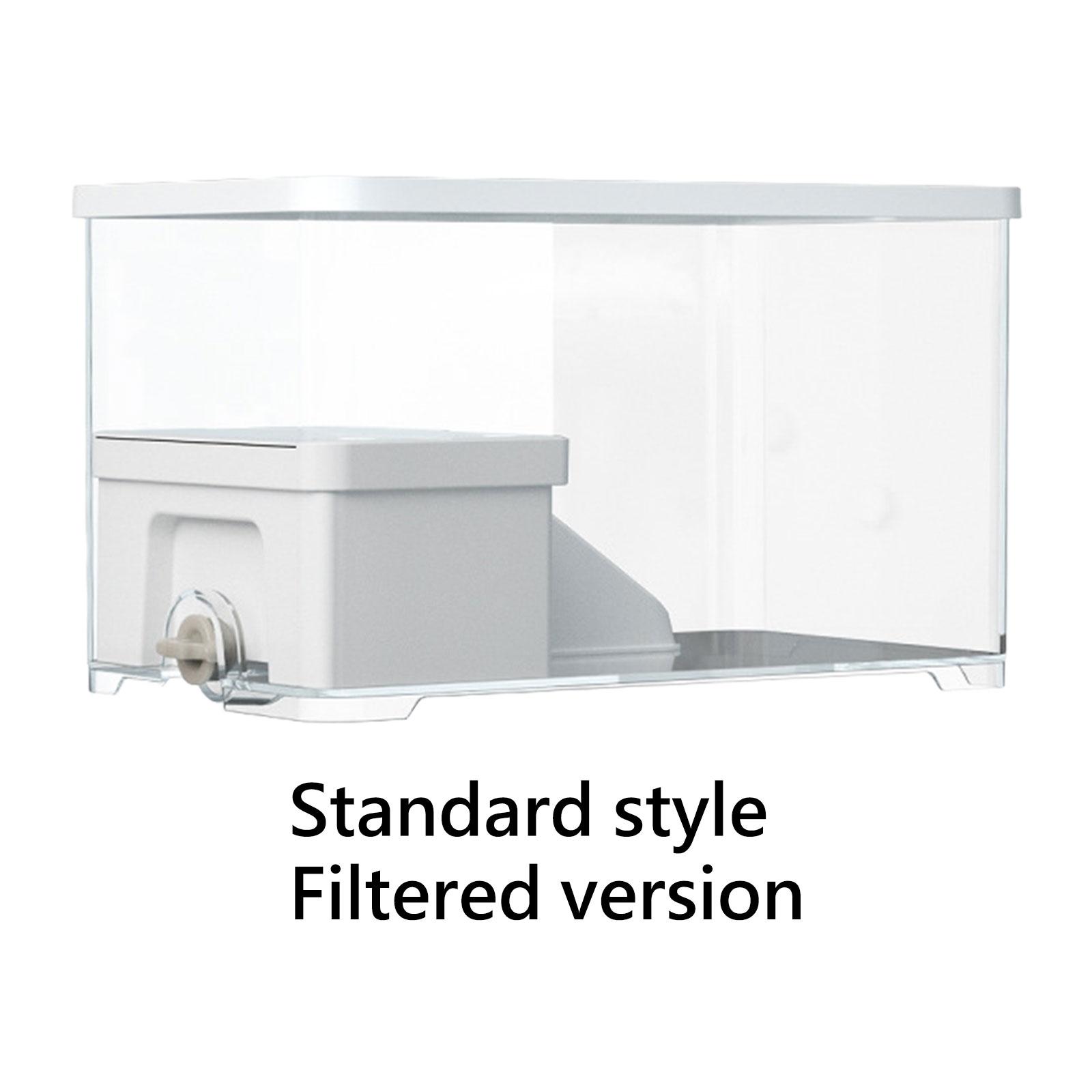 Turtle Tank Aquarium Feeding Box Full View Visually Bottom Drainage Resting Multifunctional Area Turtle Terrarium Pets Accessory