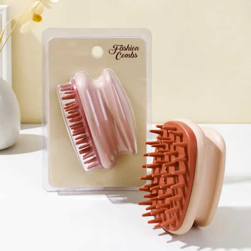 Hair Scalp Massager Shampoo Brush Scalp Care Hair Growth Hair Scrubber Scalp Exfoliator Dandruff Long Flexible Silicone Bristles Y240902