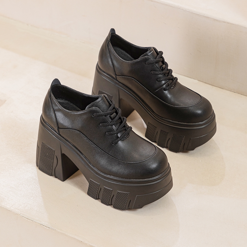 AIYUQI High Heels Women 2024 New Genuine Leather Lace-up Fashion Women Shoes 11cm Heels Platform Spring Shoes Women