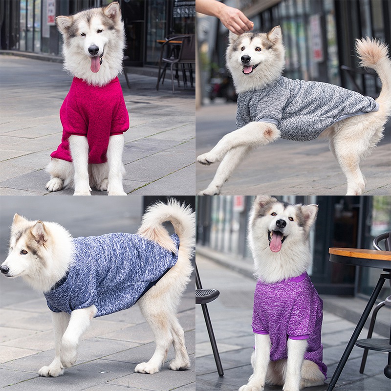 Classic Warm Dog Clothes Puppy Pet Cat Clothes Sweater Jacket Coat Winter Fashion Soft For Big Dogs 3XL-6XL