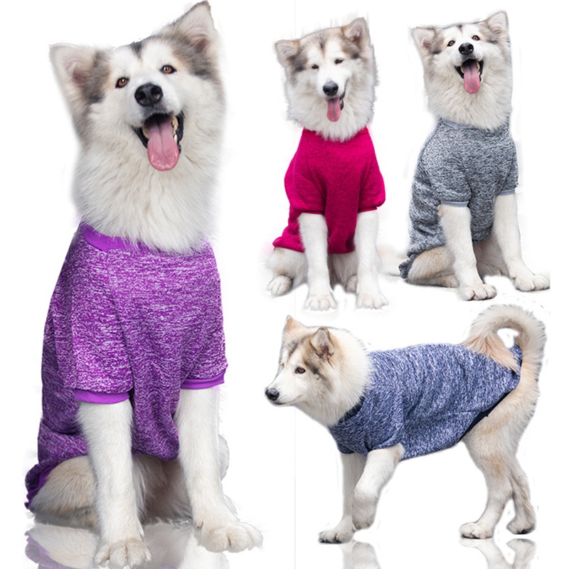 Classic Warm Dog Clothes Puppy Pet Cat Clothes Sweater Jacket Coat Winter Fashion Soft For Big Dogs 3XL-6XL