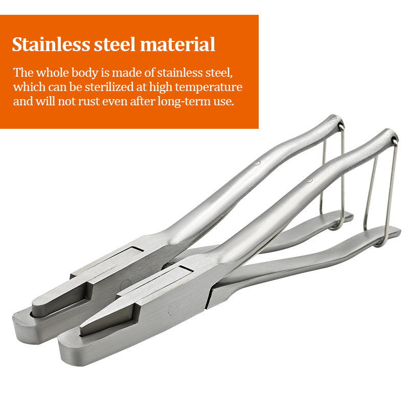 Stainless Steel Pig Ear Punch Pliers U-V Shaped Animal Ear Pliers Pig Marker Forceps Cattle and Sheep Farm animal Marking Pliers