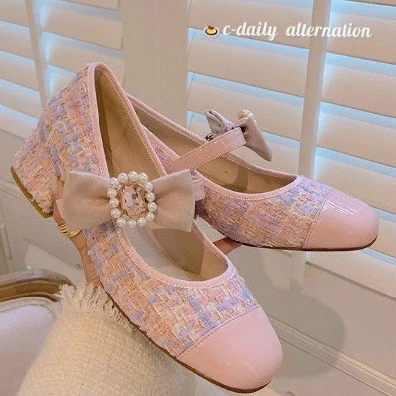 2025 NEW Design Women Fashion Mary Jane Spring Soft Shallow Buckle Ladies Elegant Low Heel Street Style Women s Pumps Shoes e s