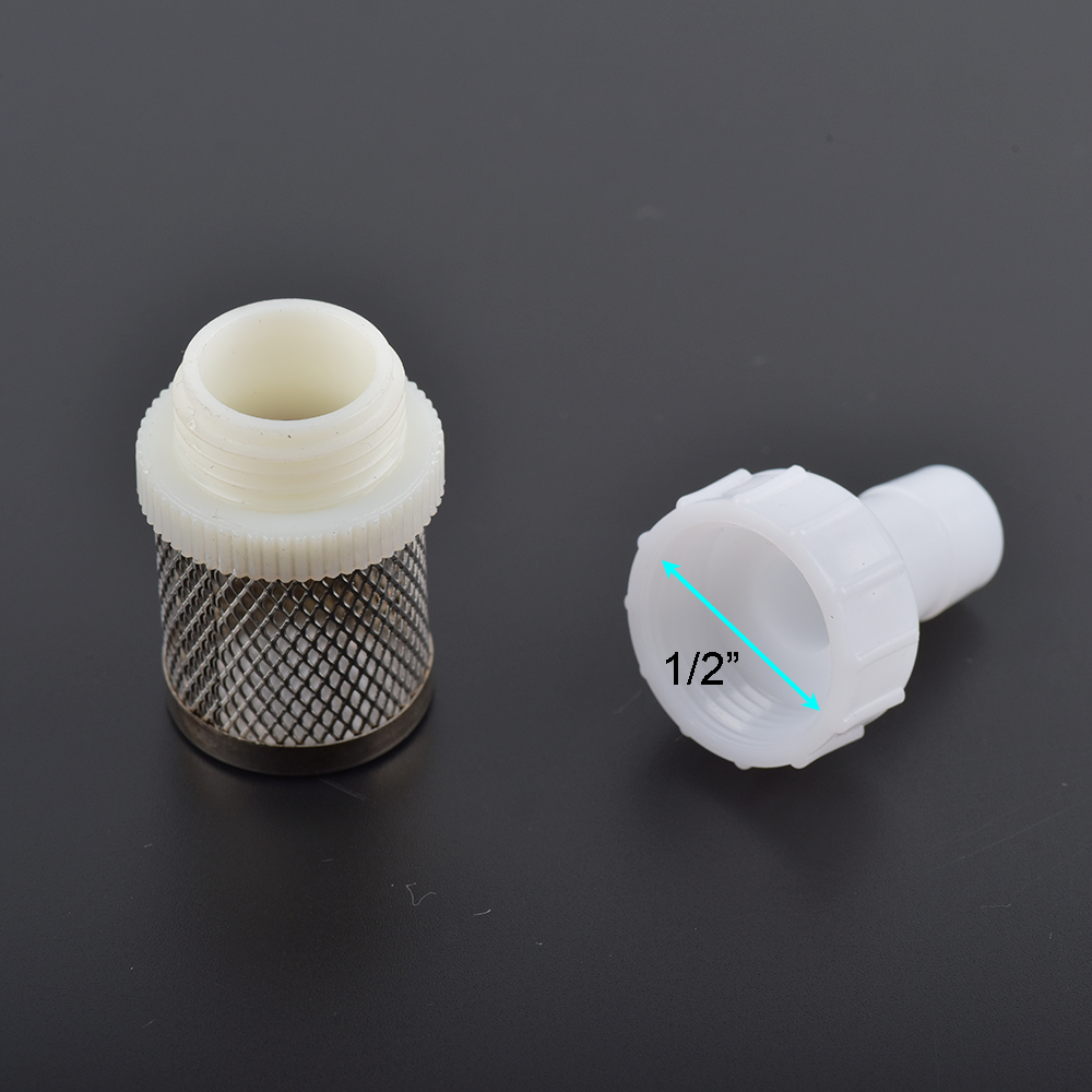 Stainless Steel Mesh Filter 4mm 6mm 8mm 10mm 12mm 14mm 16mm 20mm Barb Tail 1/2" BSP Garden Irrigation Aquarium
