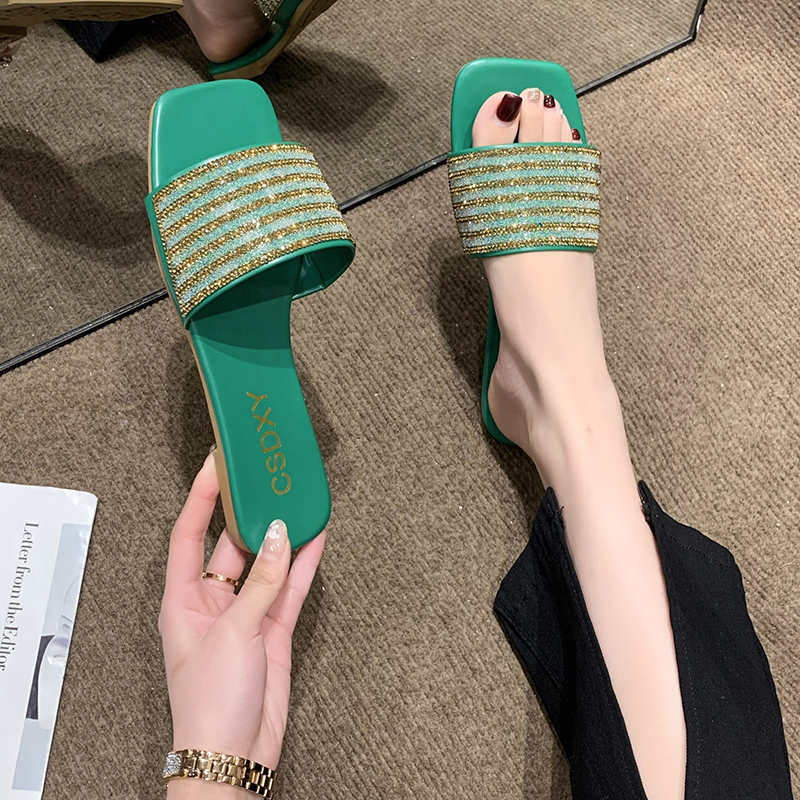 Slippers Brand Flat Anti Outdoor Open Toe Beach Sandals Sexy New Fashion Design Slip on Women's Shoes aea9