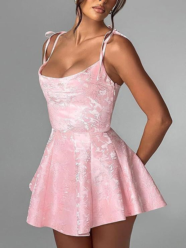 Backless Pile Neck Homecoming High Class American Women's Clothing Elegant Lace-Up Waist Control Dress Bm3223 6660305