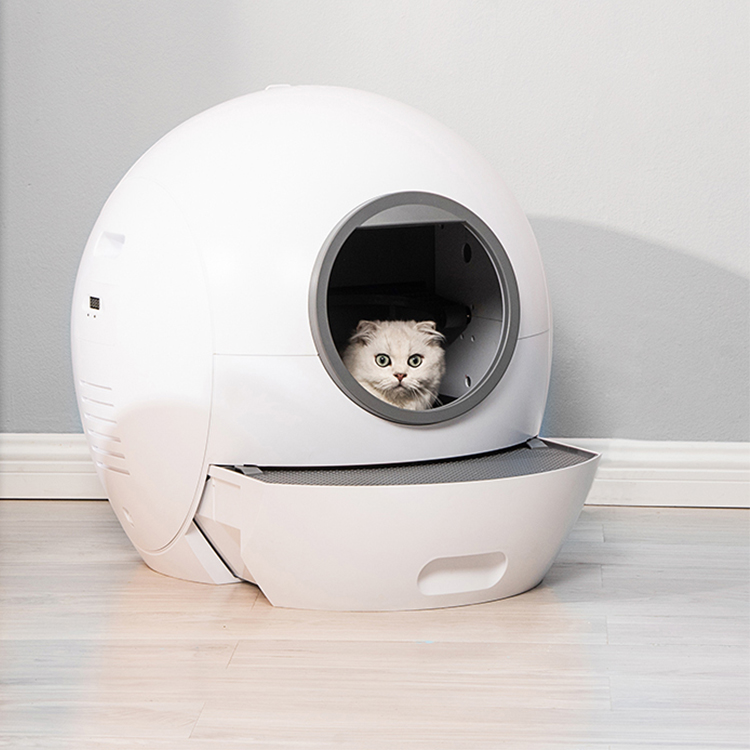 2022 Automatic Cat Toilet Self Cleaning Cats Sandbox Smart Litter Box Closed Tray Toilet Rotary Training Detachable Bedpan