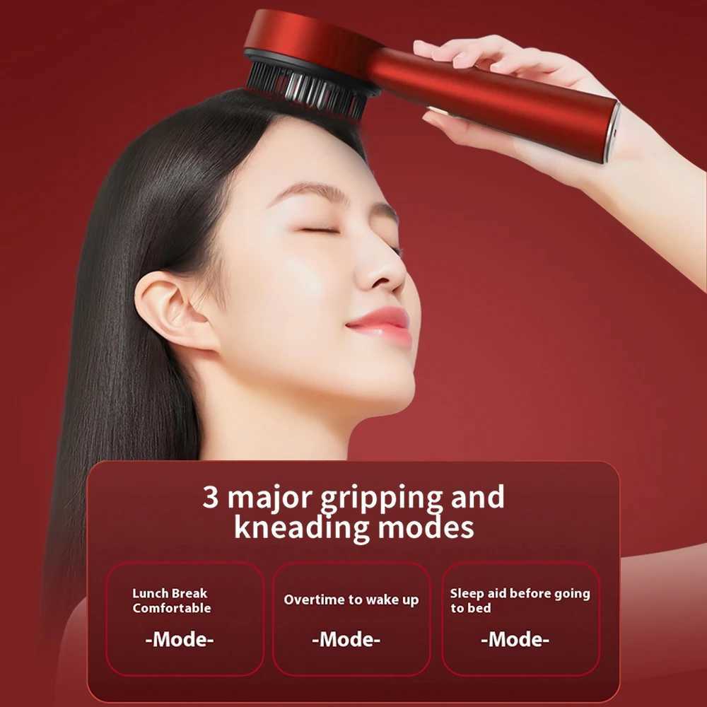 Electric Head Massager Hair Growth Comb Scalp Relax Massager 630nm Red Light Oil Applicator Anti-Hair Loss Hair Care Hairbrush Y240902
