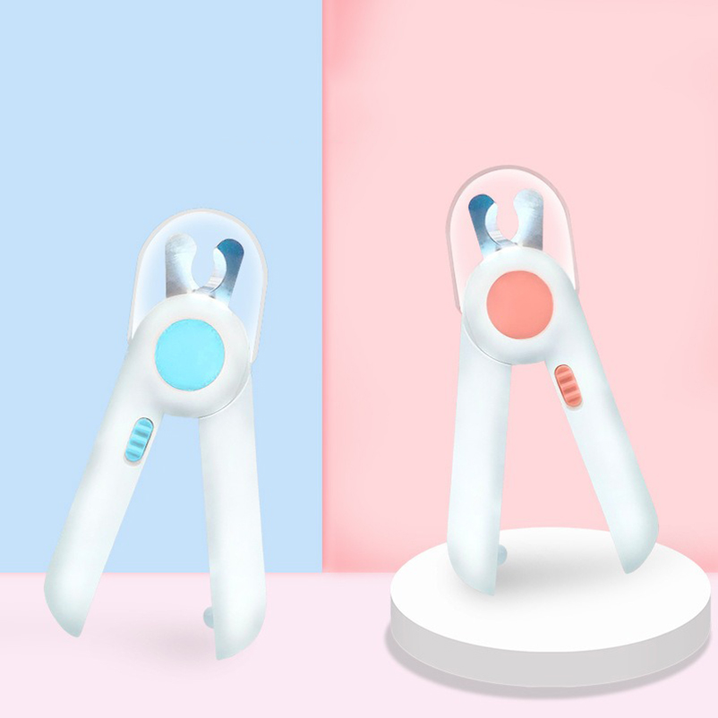 Hot pet cleaning and beauty products Pet cat nail clippers LED pet nail clippers Blood proof nail clippers