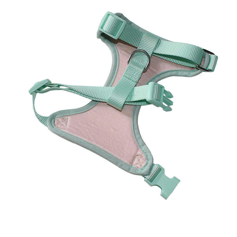 Cartoon Print Pet Harness and Leash Set Adjustable I-shaped Cat Harness & Leashes for Small Medium-sized Dogs and Cats Training