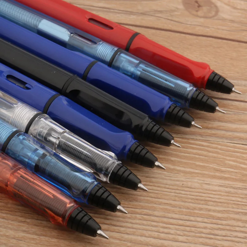 High Quality Piston Fountain Pen Transparent White bullet Needle 038mm 05mm Stationery Office School Supplies 240902