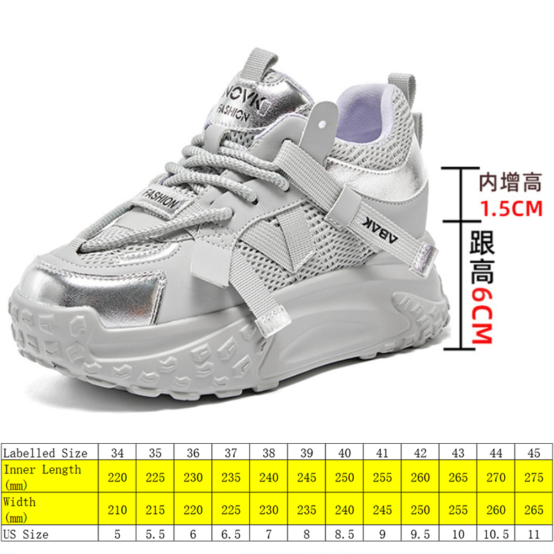 Fujin 7.5cm Air Mesh Genuine Leather Women Summer Shoes Platform Wedge Comfy Breathable Sneakers Chunky Hollow Women Fashion