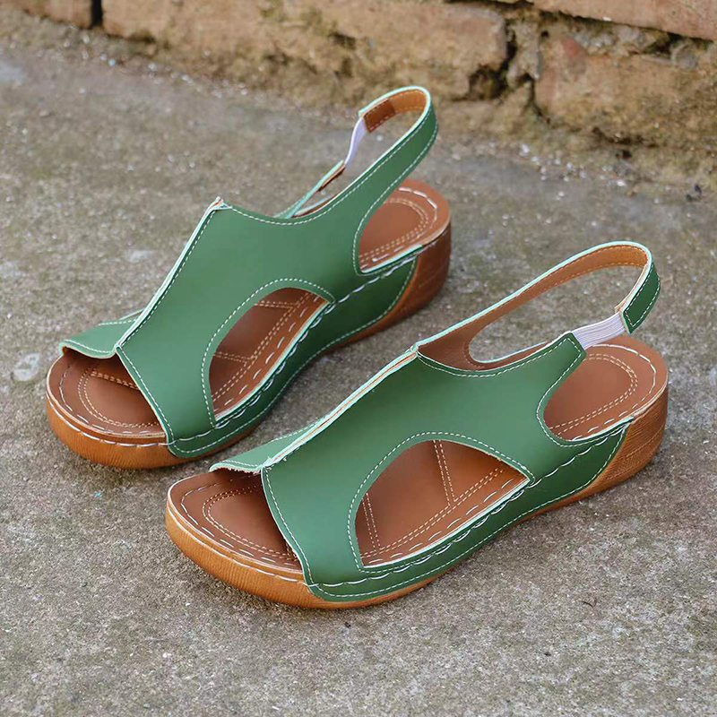 2025 new Plus Lucyever Size Women's Wedge Heeled Sandals Summer On Platform Sandles Women Open Toe Non Slip Sandalias Mujer 8387