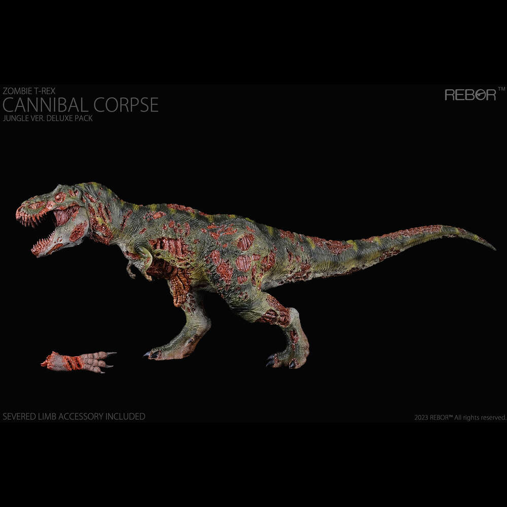 REBOR 1:35 Zombie T-Rex Cannibal Corpse Dee Pack Movable Jaw and Forelimbs