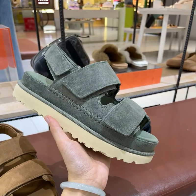 Soled Thick Women's Summer 2024 New Fashion Round Head Sandals Elastic Band Ankle Strap Casual Shoes Female Versatile
