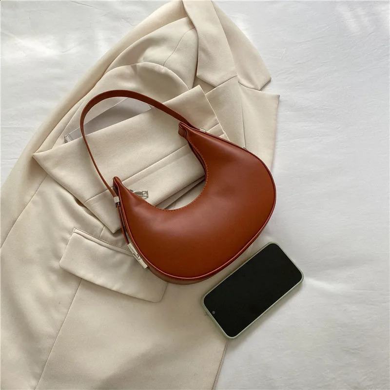 Fashion n PU Leather Hobo Shoulder Bag Women Small Clutch Handbag Purse Female Underarm Travel 240907