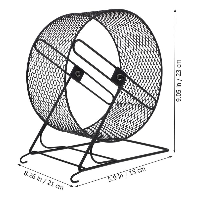 1pc Hamster Exercise Wheel With Bracket Mute Running Wheel Iron Running Wheel Toy For Small Animal Chinchilla Hedgehog Guinea