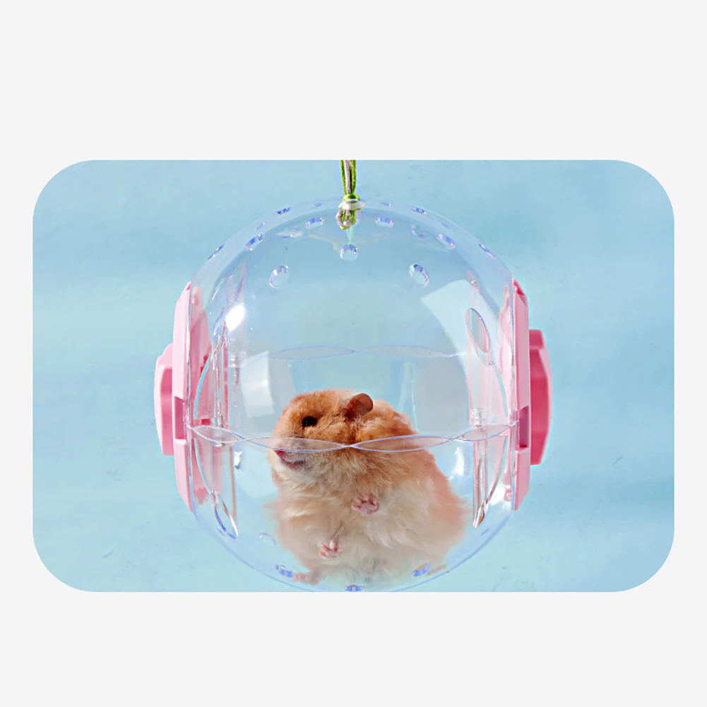 Hamster Exercise Ball Transparent Hamster Running Ball Wheel With Traction Rope For Small Animals Pet Supplies 14cm/18/cm