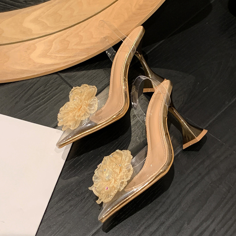 Spring Liyke Fashion Crystal wer Designer Sandals Women Pumps PVC Transparent High Heels Sexy Pointed Toe Party Dress Shoes da1f