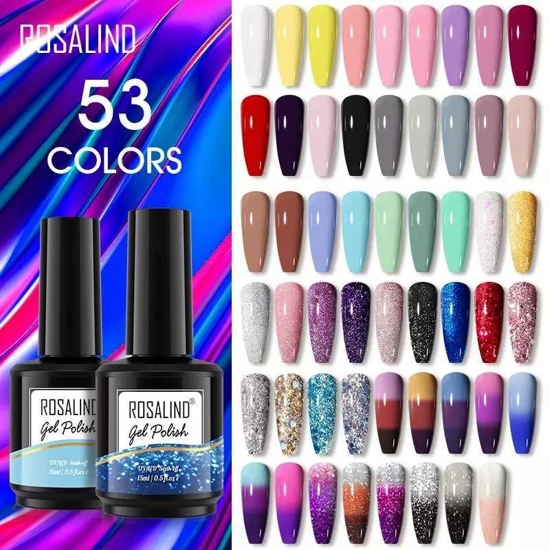 ROSALIND gel nail polish 15ml varnish mixed with semi permanent flash all for ergonomic nail art design gel W240824