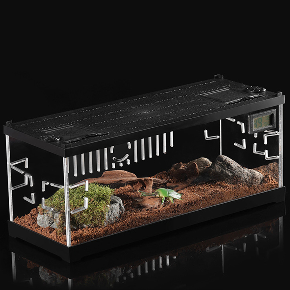 Reptile Terrariums Enclosures Habitat Terrarium Enclosure Cage Reptile Feeding Transparent Amphibians Habitat Terrarium Tank