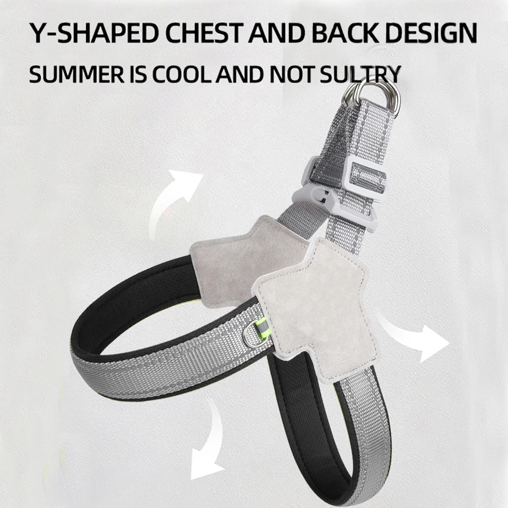 No-Pull Pet Dog Harness Vest Hiking Breathable Adjustable Chest Strap for Small Medium Dogs Cats Chihuahua French Pug Supplies