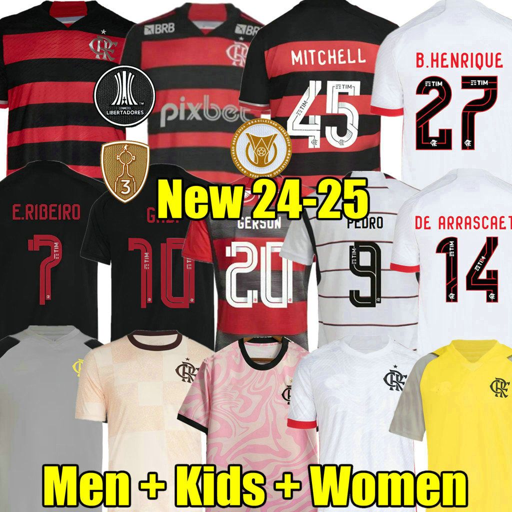 Pink Flamengo jerseys 25 26 PEDRO GERSON football shirts ARRASCAETA DE LA CRUZ B.HENRIQUE soccer jersey player version 2025 2026