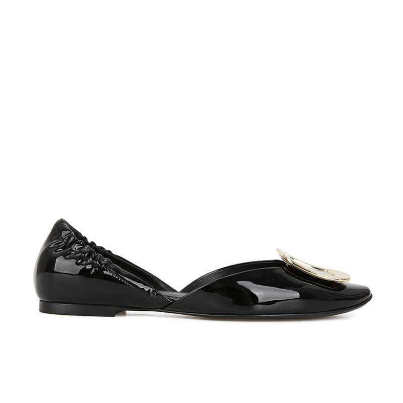 Elegant Ladies D'orsay Shoes Elastic Pleated Cover Heels Flats Women Traf Pointed Toe Ballets Soft Soled Roll-Up Moccasins Mujer