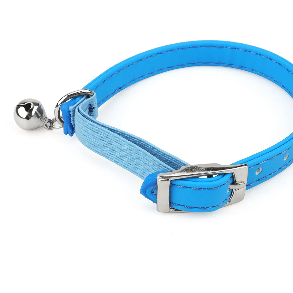 2026 New Leather Cat Collar,Cat Collar With Elastic Strap,Prevent Getting Lost Safety Adjustable Pet Collars For Cats Kitten Puppy Free Shipping