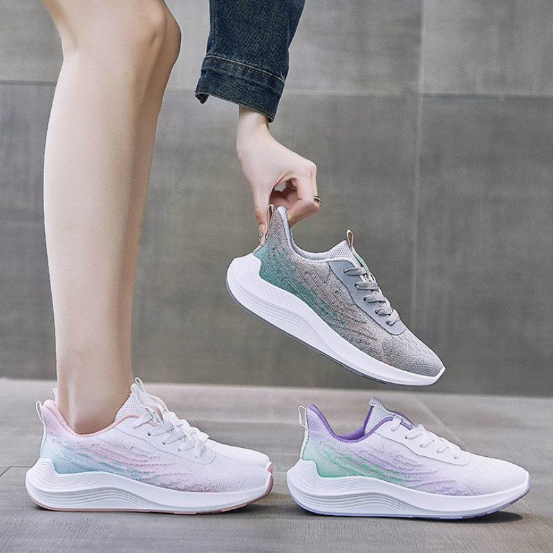 2025 new Women Sneakers Trends 2023 New Arrivals Sports Running Shoes Tennis Female Mesh Trainers Comfort Thick Bottom Athletic Shoe b194