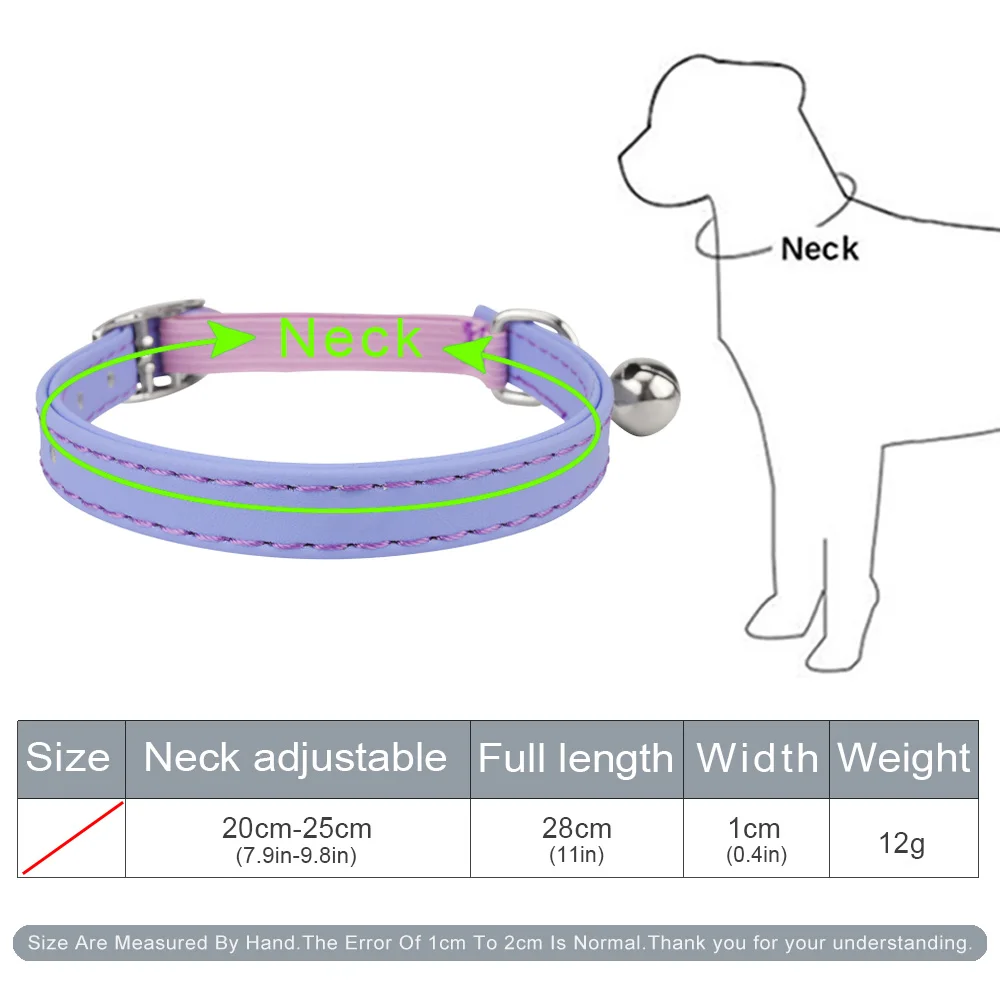 2026 New Leather Cat Collar,Cat Collar With Elastic Strap,Prevent Getting Lost Safety Adjustable Pet Collars For Cats Kitten Puppy Free Shipping