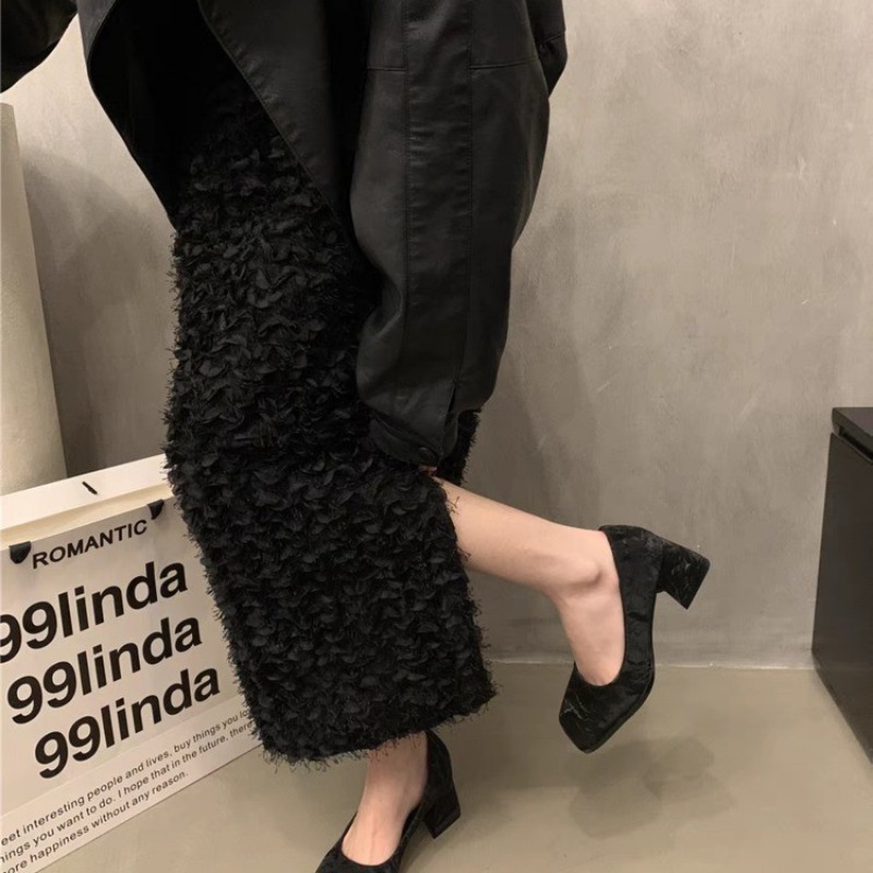 New 2024 Woman High Heels Party New Wedding Square Toe Spring Summer Ladies Shoes Size 35-39 Fashion Casual Pumps fa14