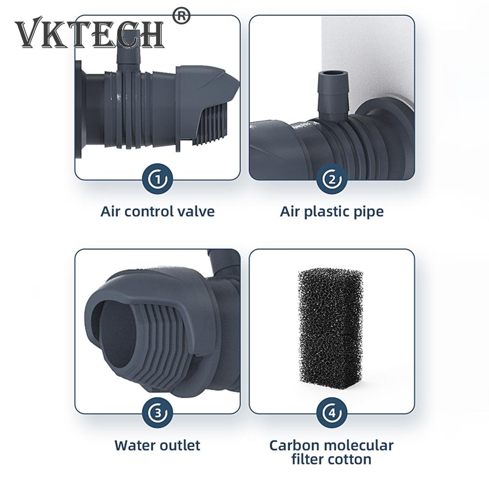 4 in 1 Wave Maker Filtration Aquarium Filter Air Pump Silent Fish Tank Submersible Air Oxygen Increase Internal Powerhead Pump