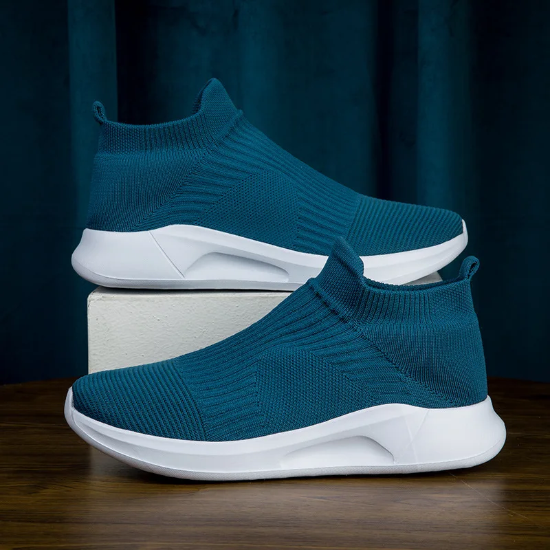Slip-On Mens Shoes New Light Walking Casual Shoes for Men Breathable Unisex Men Women Loafers Black Size 35-45