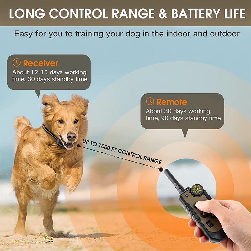 Pet Training Products Rechargeable Rainproof Remote Dog Bark Electric Training Collar Dog Bark Collar