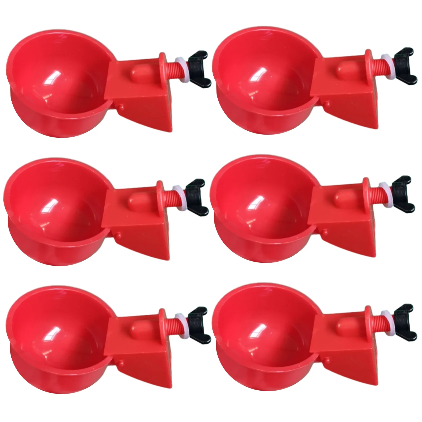 24-6Pcs Chicken Drinking Cup Automatic Duck Drinker Plastic Poultry Farm Water Drinking Cups Chicken Feeder Watering Bowl